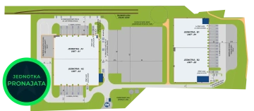 Plán areálu Logicor Příšovice A1